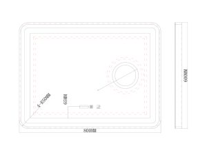 ogledalo 1181 LED black LINNI 60*80