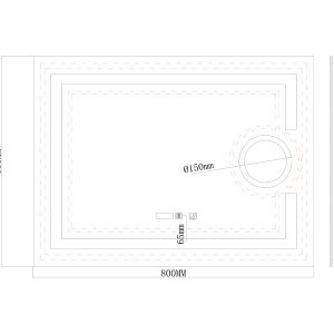 ogledalo 055 LED LINNI 60*80