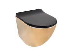wc ELEGANCE gold 01 shine slow close RIMLES konzolna