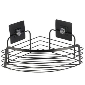 polica ugaona TENDANCE 3M samolepljiva metal crna 91018108