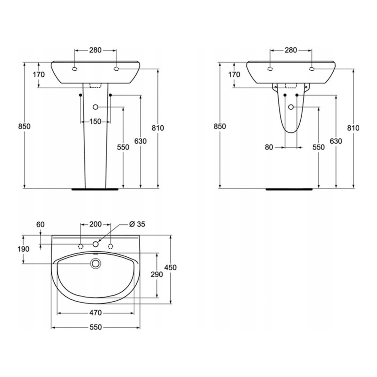 lavabo 550 W409501 ULYSSE - Slika 3