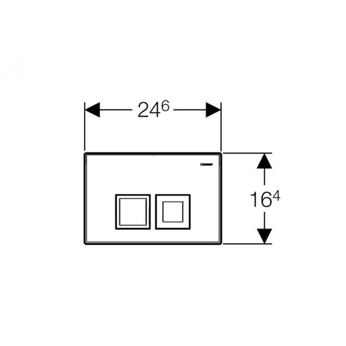 tipka za geberit delta 50 hrom mat - Слика 2
