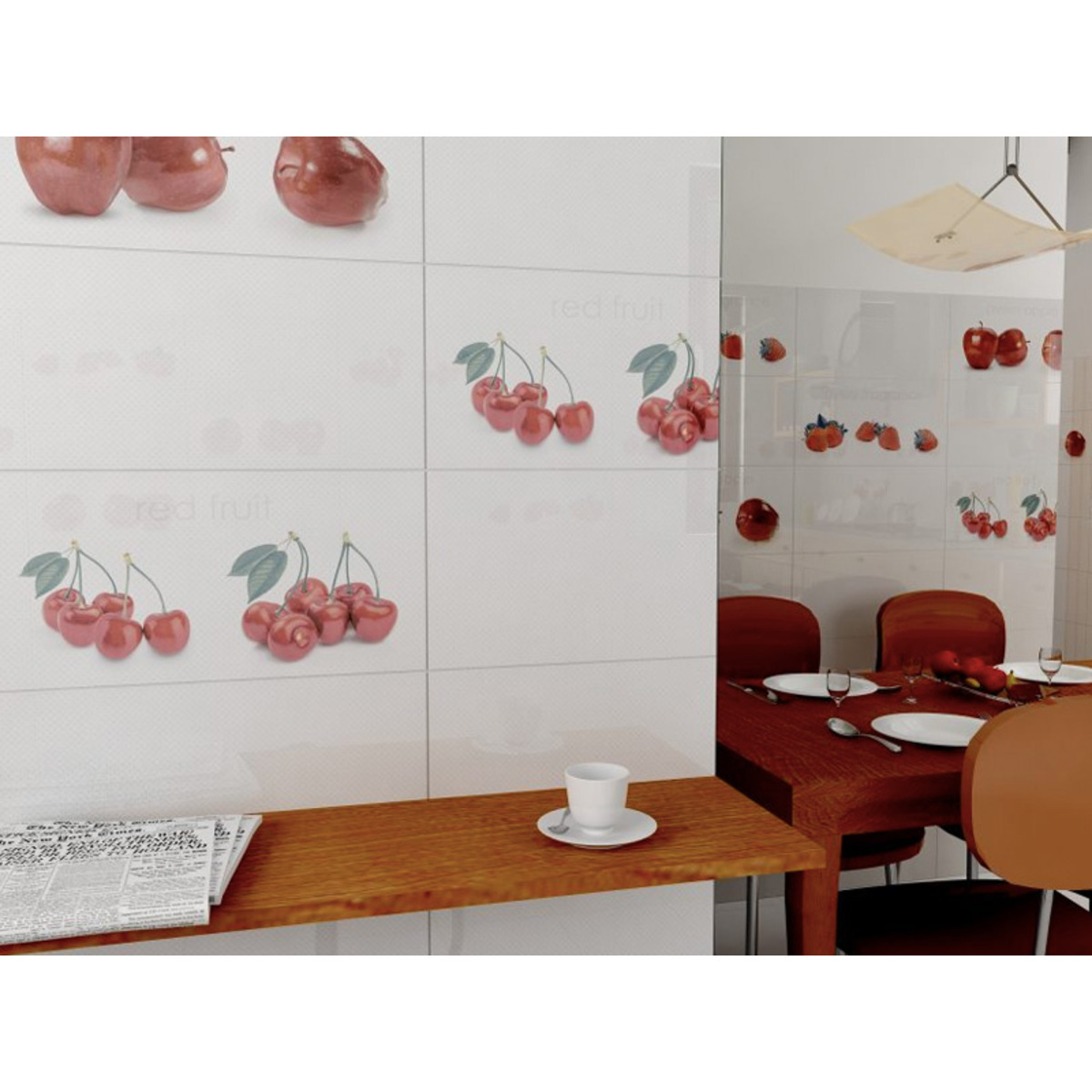 ZP DAPHNE grey strawbery decor 25*50 - Слика 3