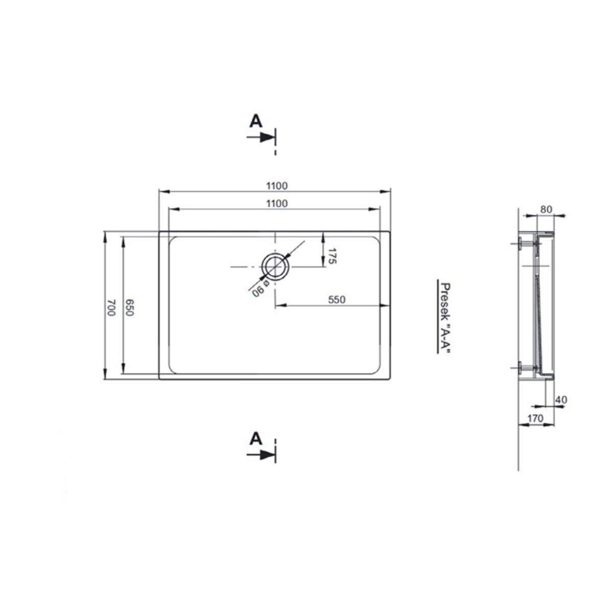 tus kada MERKUR 110*70 fi90 - Слика 3