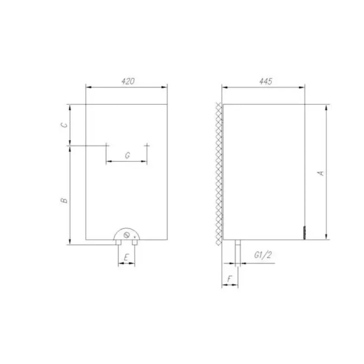 bojler 80L OTG gorenje SLSIM beli - Slika 3