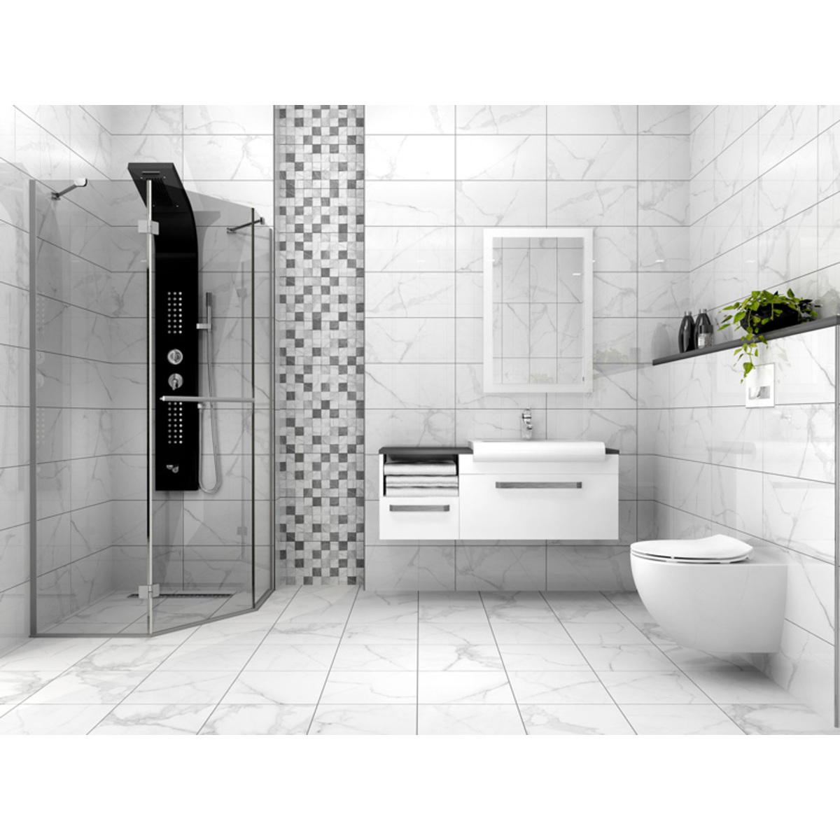 ZP CARRARA white 25*50 - Слика 3