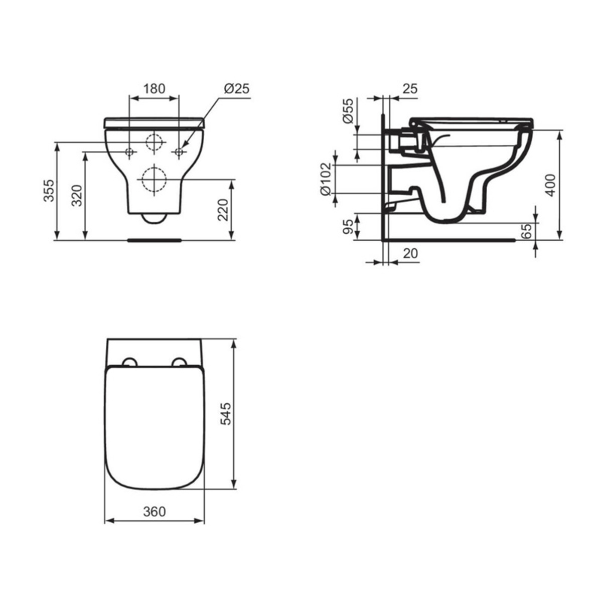 wc solja T467101 I.LIFE konzolna RIMLES soft close - Slika 5
