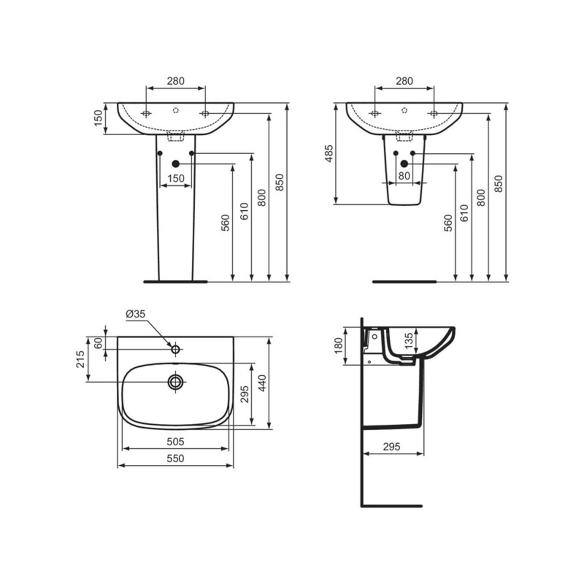 lavabo 550 T470601 I.LIFE - Slika 4