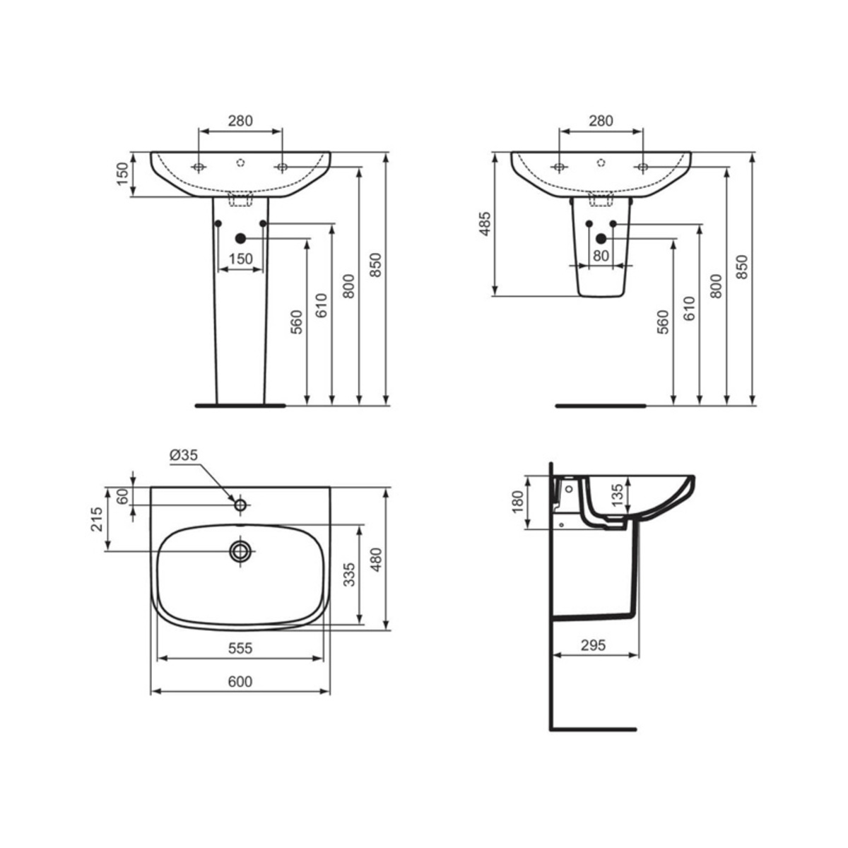 lavabo 600 T470501 I.LIFE - Slika 4